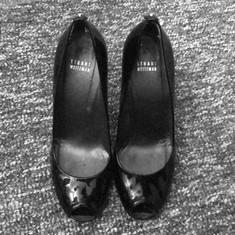 Stuart Weitzman Black Patent Heels Size 10